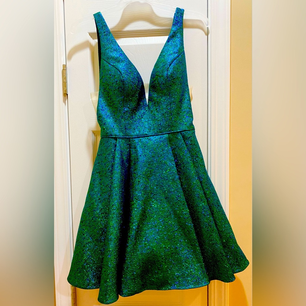 Sherri Hill Green Mini Dress